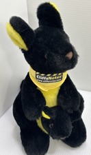 Vintage Kangaroo Plush Black Yellow 9 Cliff Notes Stuffed Animal