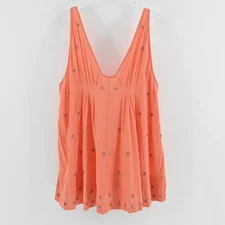 Free People Crushin On You Embellished Mini Dress Ethereal Coral Sleeveless Slip