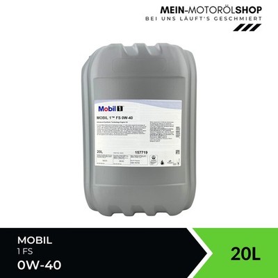Mobil 1 FS 0W-40 VW 502 00 505 00 Porsche Mercedes MB BMW LL 01 Motoröl 20 Liter