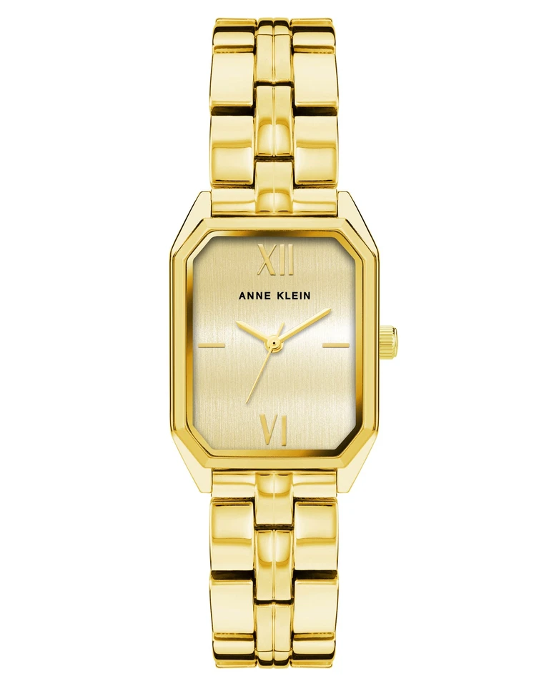 Relógio de quartzo feminino Anne Klein 35 mm champanhe AK/3774CHGB