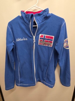 Nebulus Polar Challenge Fleece Jacket Womens Small Blue Full Zip Norway Arctic