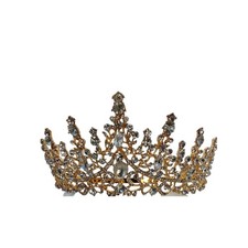 Gold Tiara Crown for Women Royal Princess Quinceanera Headpiece Birthday