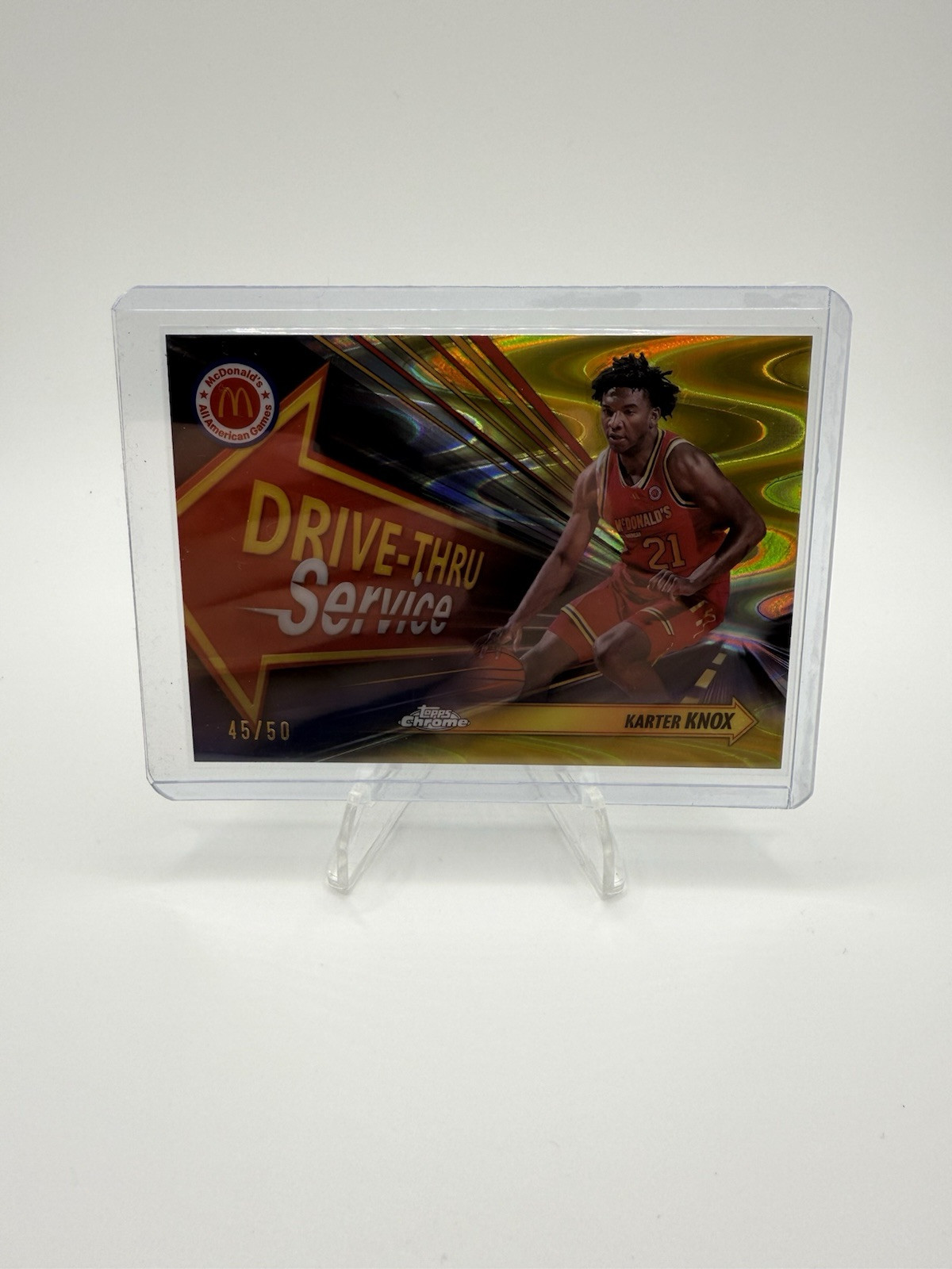 2024 Topps McDonald's A/A - Gold #DTS-KKN Karter Knox Rookie Drive Thru /50