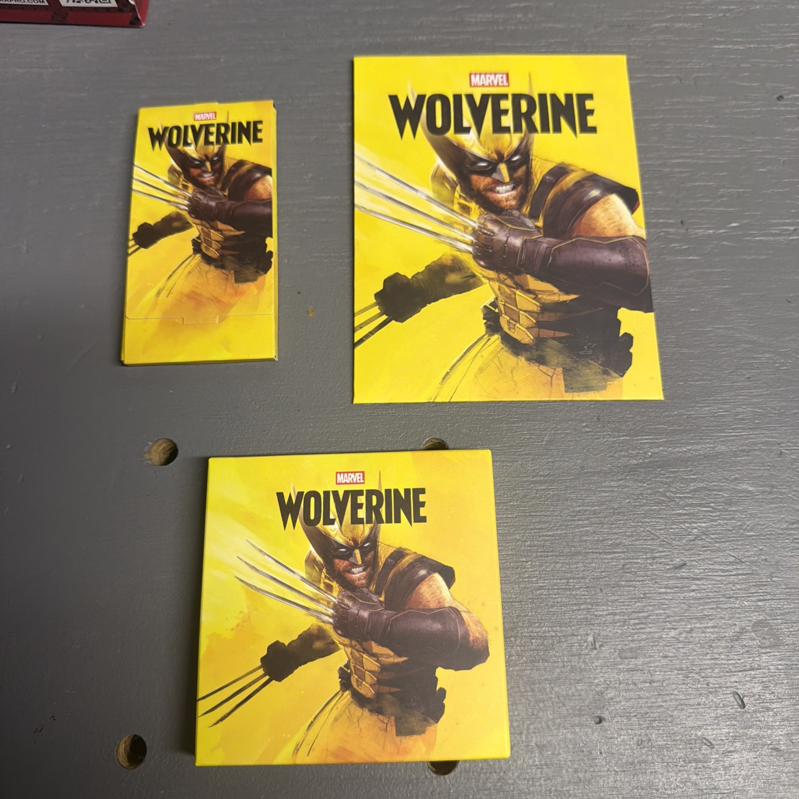 Marvel's Wolverine PS5 Trial Sticker, coaster & Metal Keychain  