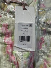 NWT LoveShackFancy Docila Floral Cotton Mini Dress in White Peach MSRP $325