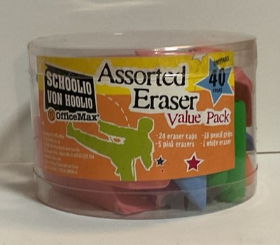 2008 NWT  Schoolio Von Hoolio  Erasure Value Pack (40 Pc) Collectible