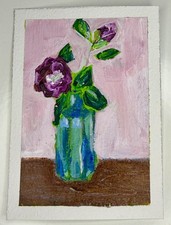 ACEO Original Art Card Acrylic Painting Signed OOAK
