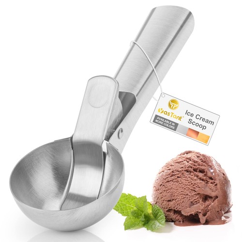 Premium Ice Cream Scoop with Trigger Scooper Stainless Steel Heavy Duty Metal