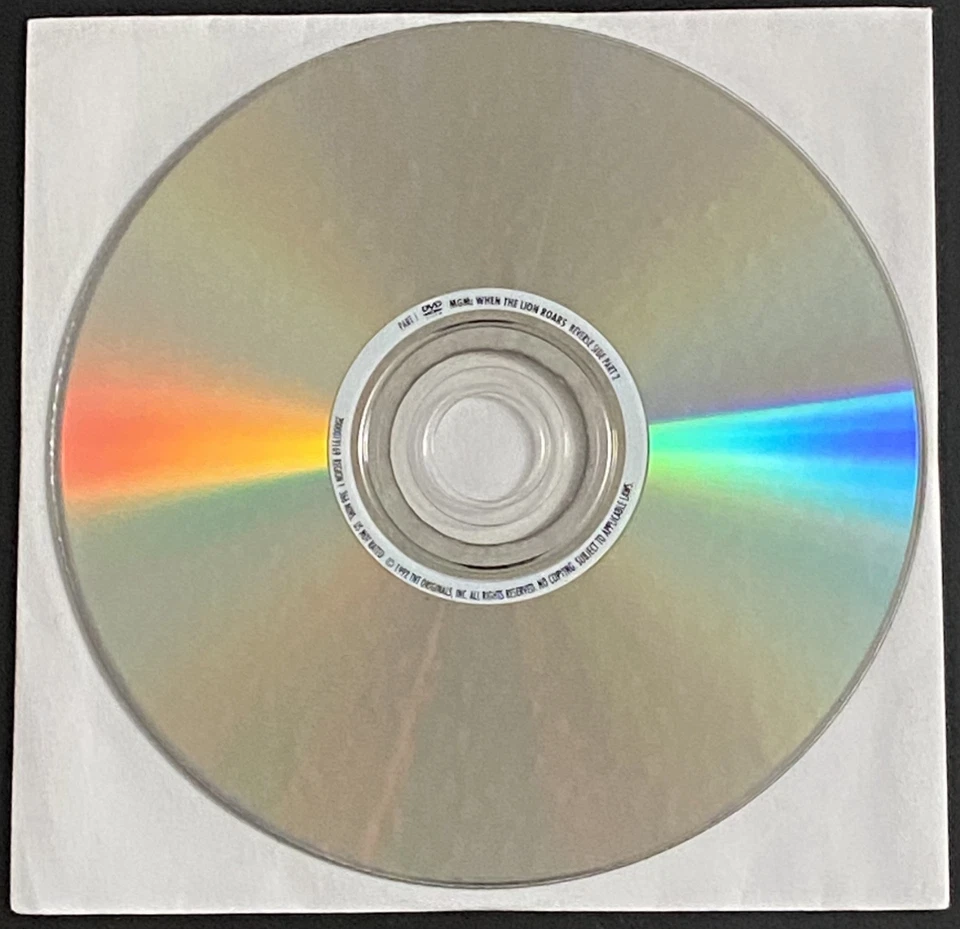 NEW Mgm: When the Lion Roars (1992) DVD Solo Disco en Funda de Papel - Imagen 1 de 1