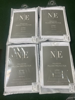 4 Noble Excellence Sleepcool Pillow Protector Jumbo 20''X28'' Cotton