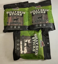 Lot Of 3 Redbarn Bully Skin Sticks Dog Chews Light Chewers - 8oz. Bag (24 Oz)