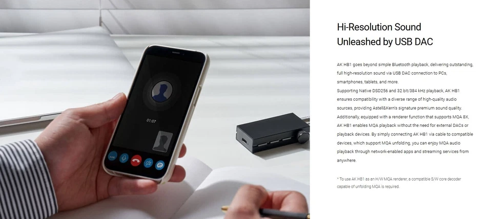 Astell&Kern AK HB1 ESS ES9281AC PRO 600mAh 3.5-4.4-mm Doble Salida Sombra Negro Foto 4 de 4