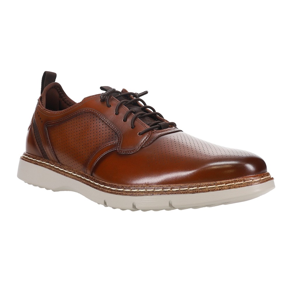 Stacy Adams Shoes Sync Plain Toe Elastic Lace Up Cognac Size 13 — photo 2