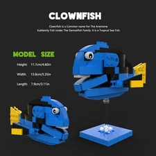Hot Sale Clownfish Model with Clear Stand 148 Building Toys for Kids