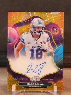 2025 Cosmic Chrome #FFS-ITS Isaac Teslaa RC Auto Gold First on Print 1/50 Rookie