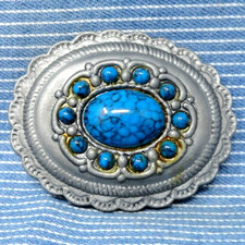 Southwestern Blossom Style Belt Buckle Coastal Cowgirl Vintage 80s 162  .TWY872