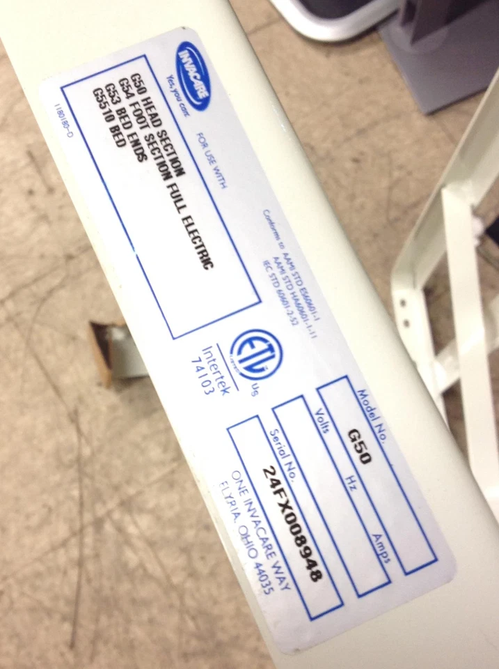 Invacare G50 头部适用于 G 系列全电动床 – 全新开箱,白色 — 第 4/4 张图片