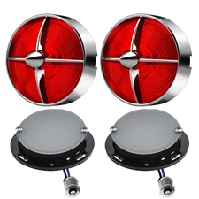 FATECIM 3 1/4" 1156 LED Rear Turn Signal Red Light Blinkers Indicat... Fast Ship