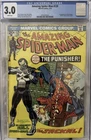 AMAZING SPIDER-MAN #129 CGC 3.0 WHITE PAGES 1ST APPEARANCE PUNISHER 1974