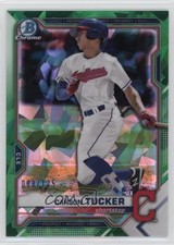 2021 Bowman Sapphire Edition Chrome Prospects Green Refractor Carson Tucker 0kf1