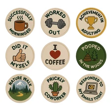 Adult Merit Badge Logo Patch Embroidered Iron-On Applique Achievement Award