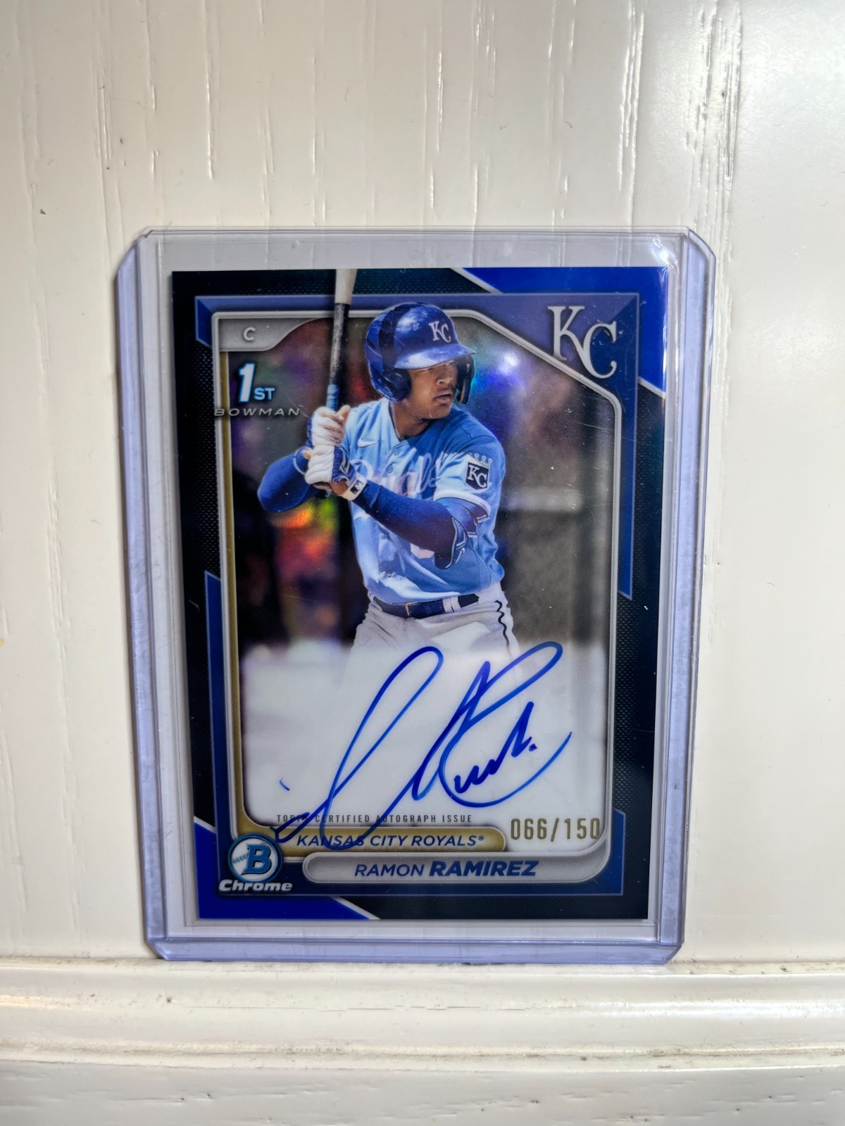 Ramon Ramirez 2024 Bowman Chrome Blue Lunar Refractor Auto /150 1st RC CPA-RRZ