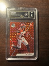 2020 Panini Mosaic - Rookies Tee Higgins #213 Red Mosaic Prizm (RC)