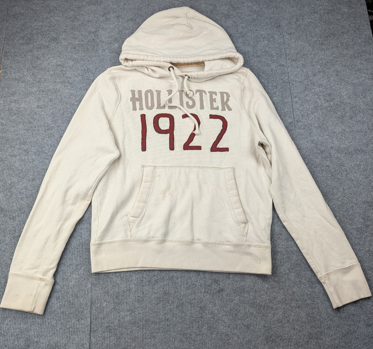 Hollister Hoodie Mens XL Vintage Y2K Logo Pullover Sweatshirt Preppy Grunge
