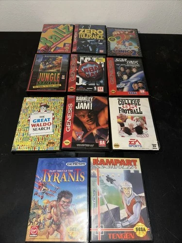 Sega Genesis Games + Cases And Manuals Lot Of 11 Read DESC