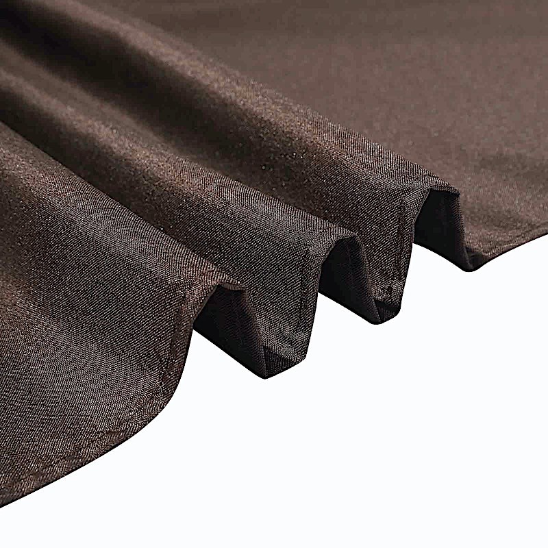 Chocolate BROWN Polyester 90x156" Rectangle TABLECLOTHS Wedding Party Home