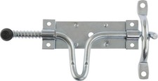 Hillman 852509 ZincPlated Door Gate Latch with Spring Loaded Sliding Bolt