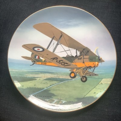 COALPORT ''THE DEHAVILAND TIGER MOTH'' SAMMLER GALERIE TELLER - LIMITED EDITION