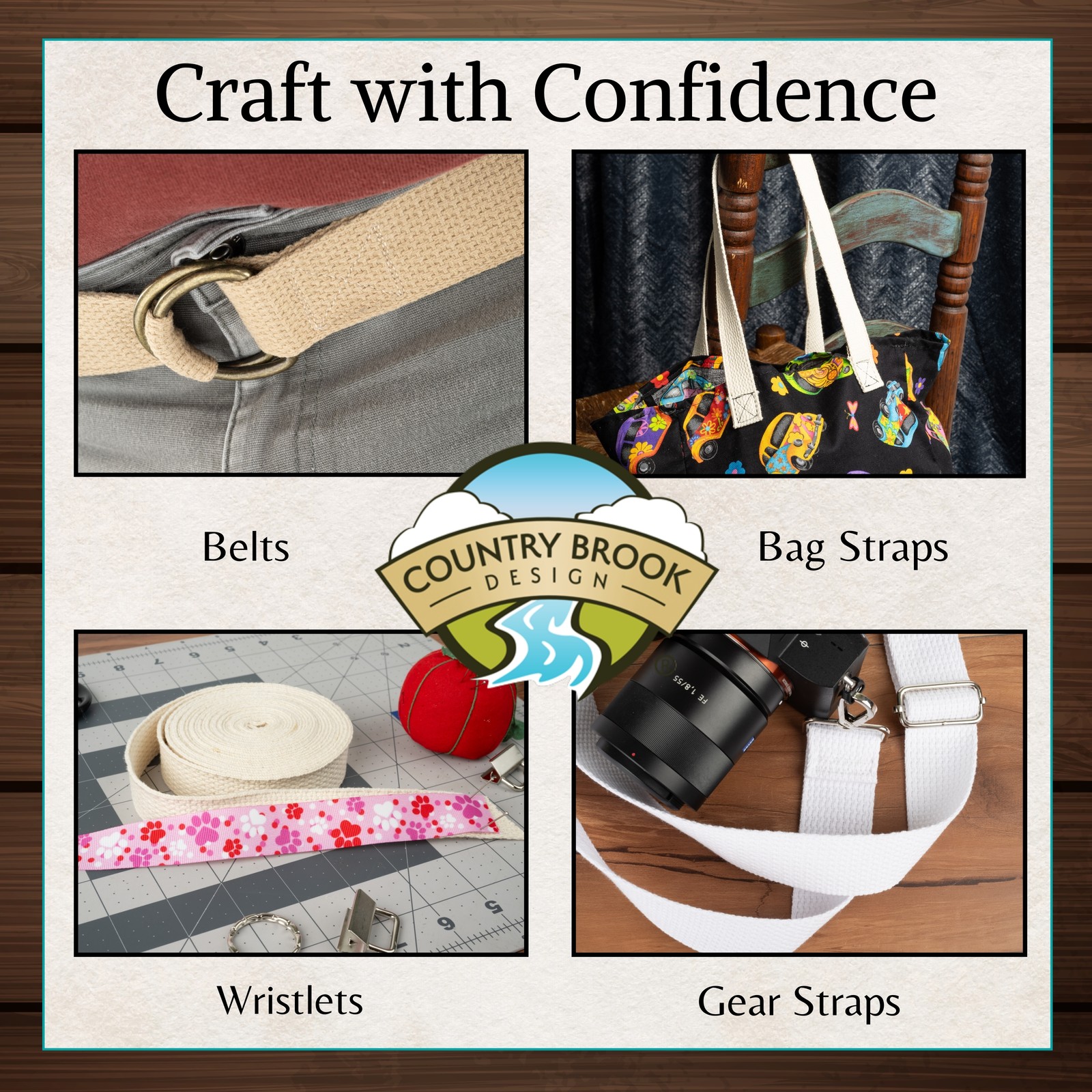 Country Brook Design® 1 1/2in White Heavy Cotton Webbing - 7 Vibrant Colors 25Yd thumbnail 6