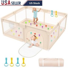 Extra Large Baby Playpen Safety Play Yard Portable Toddler Play Area 360  View