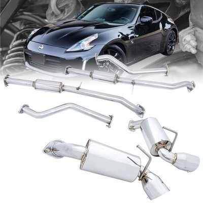 Megan Drift Spec Catback Exhaust System 4'' Dual Flat Tip For 09-21 370Z Z34