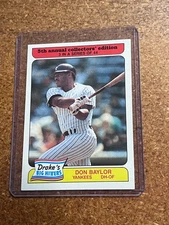 1985 Drake's Baseball Big Hitters & Super Pitchers 5th Annual # 3 Don Baylor