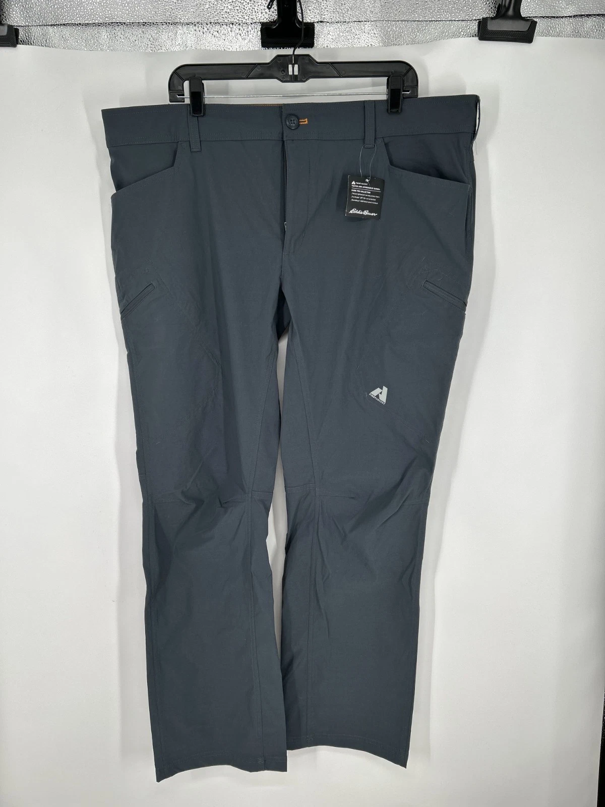 Eddie Bauer Guide Pro Storm Pants Men 42x34 Grey First Ascent Cargo Hiking Chino