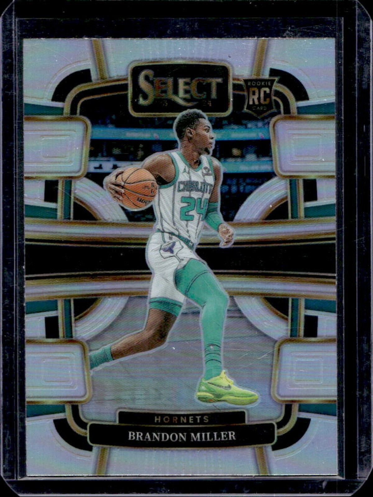2023-24 Panini Select Brandon Miller Silver Prizm RC Concourse #80 Hornets
