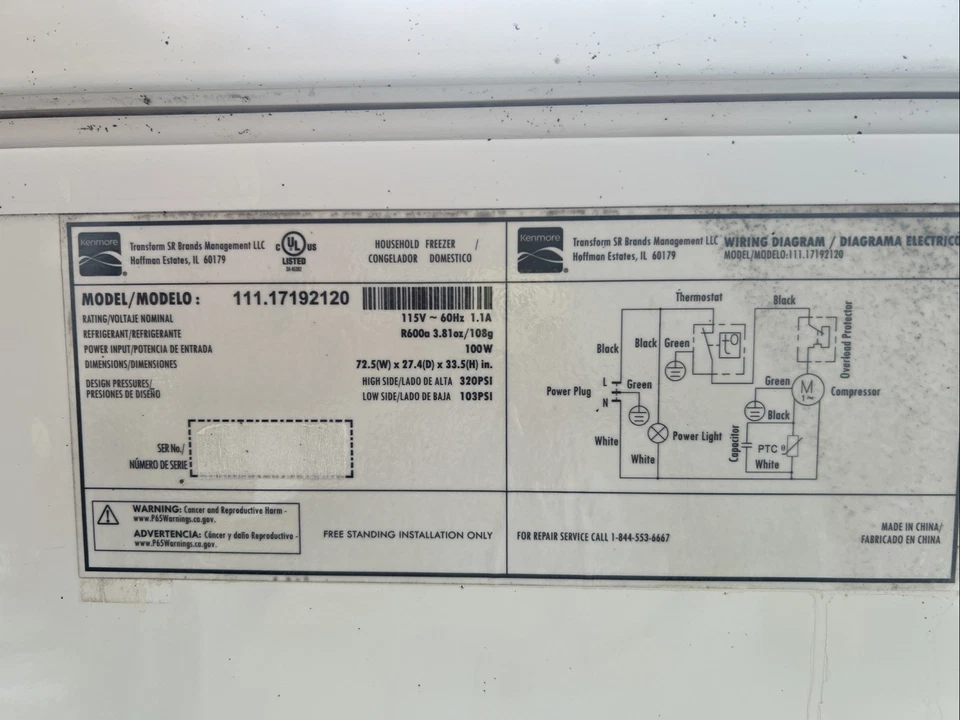 Congelador de pecho Frigidaire - 24,8 pies cúbicos de gran capacidad - blanco Foto 4 de 4