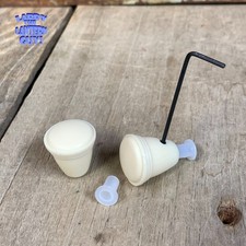 Ivory Radio Knob Set - W Allen Wrench Vw Bug Beetle Bus Karmann Ghia Type3 Ivory Radio Knob Set - W Allen Wrench Vw Bug Beetle Bus Karmann Ghia Type3