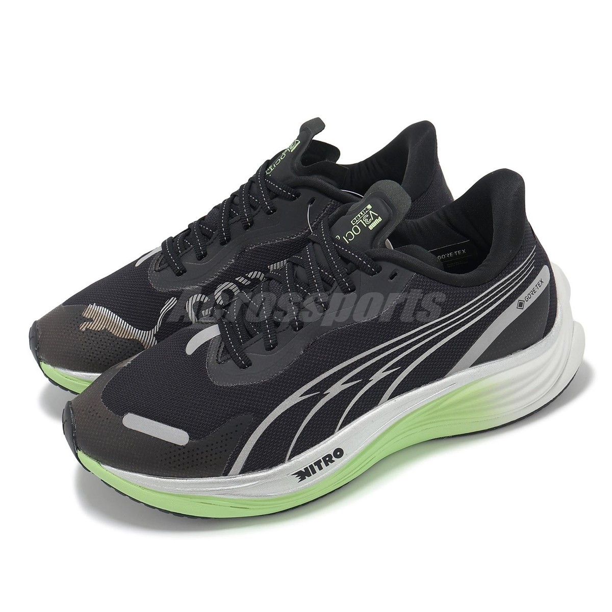 【ぴと】 Puma Velocity Nitro 3 GTX Wns Gore-Tex Black Fizzy Apple Women