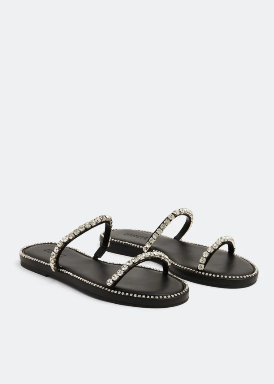 SCHUTZ Women Ada Sandals Black/Silver Size EU 39.5 RRP £135