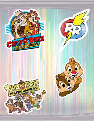 Chip N Dale Rescue Rangers 80s' Cartoon 4pc Sticker Pack