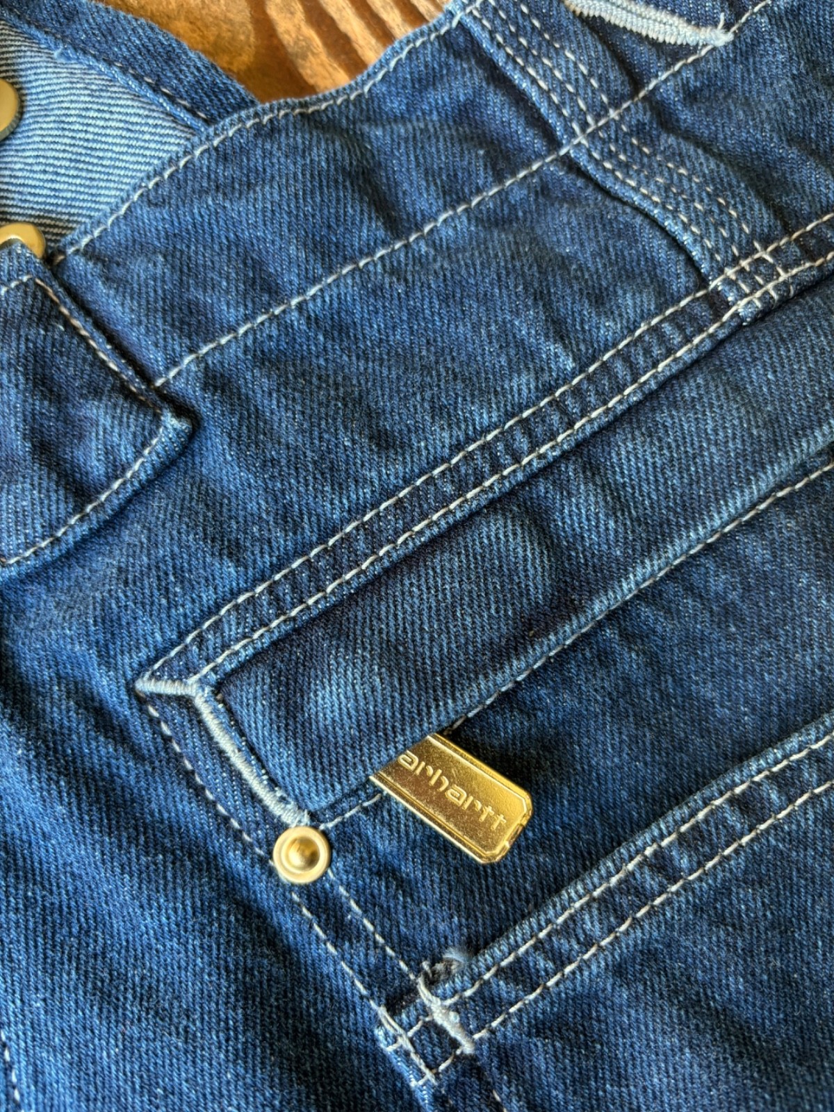 Carhartt Blue Denim Bib Overalls 34x36 Loose Fit Bibs New With Tags OR4672-M Y2K