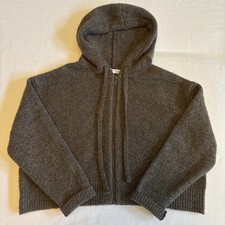Zara Women s Full Zip Knit Winter Hoodie Brown Neutral Size Medium/Large