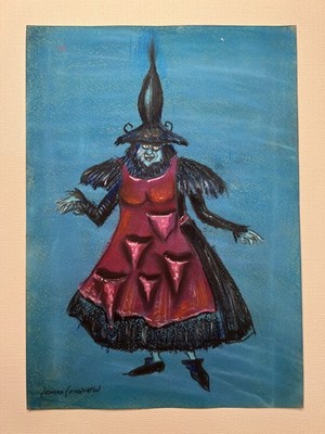Leonora Carrington Zeichnung auf Papier (Handmade) signiert und gestempelt...