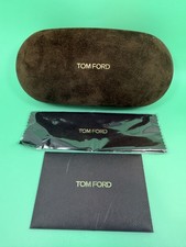 Tom Ford Eyeglasses Sunglasses Hard Case Brown w/cleaning cloth CASE ONLY