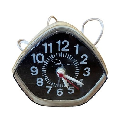 Vintage INGRAHAM Toastmaster Inc. Electric Alarm Clock Model 49-301 USA Black
