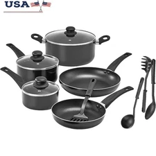 Nonstick Cookware Set 12 Piece W/ Fry Pans Saucepan Dutch Oven Nylon Tools New