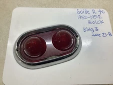 Guide R 40 Lens STIMSONITE 1950-1952 Buick tail LAMP lens & BEZEL taillight